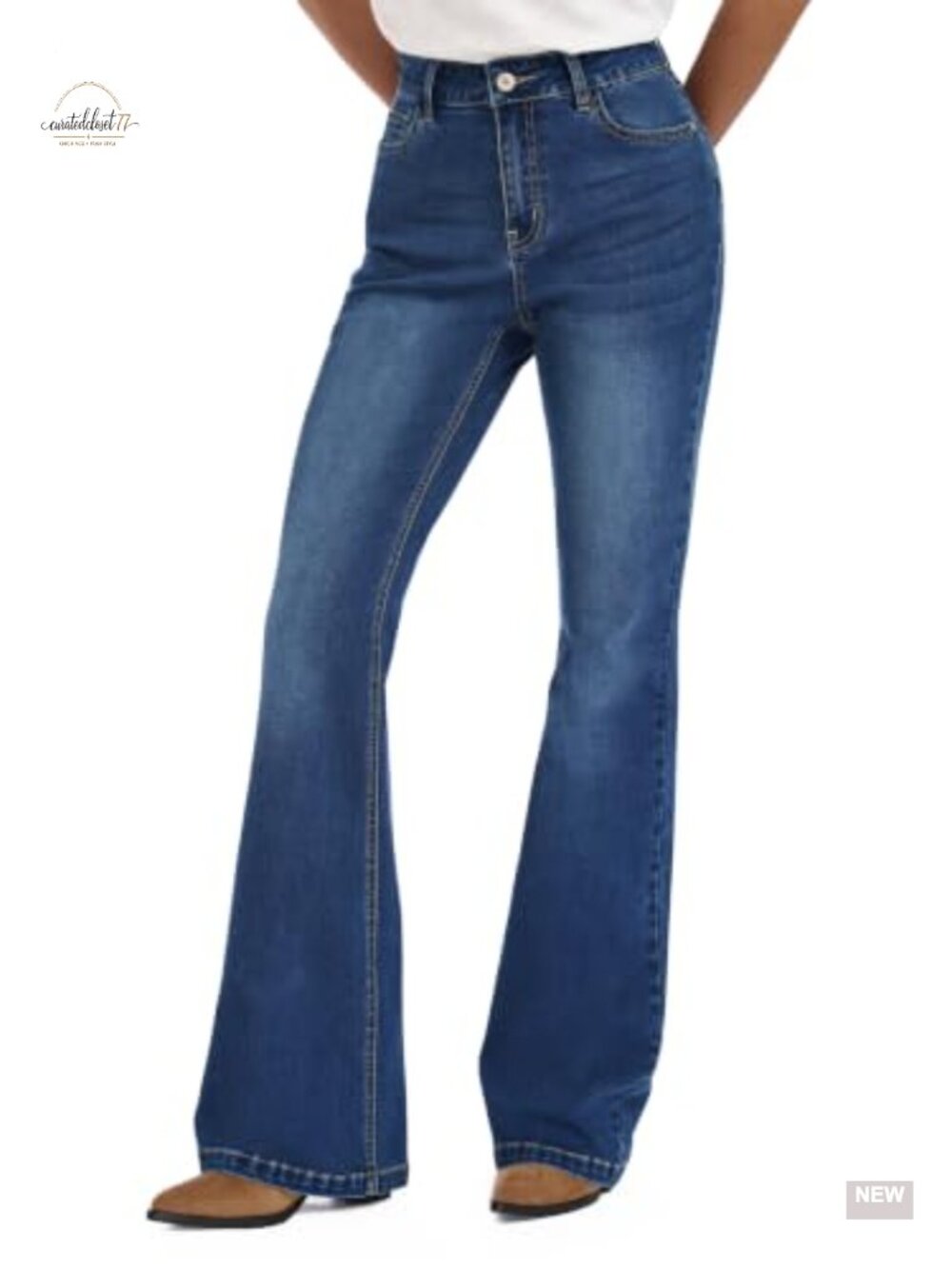 Tall Womens Flare Jeans Curvy Stretch Denim High Rise 34/36/38 Inseam
